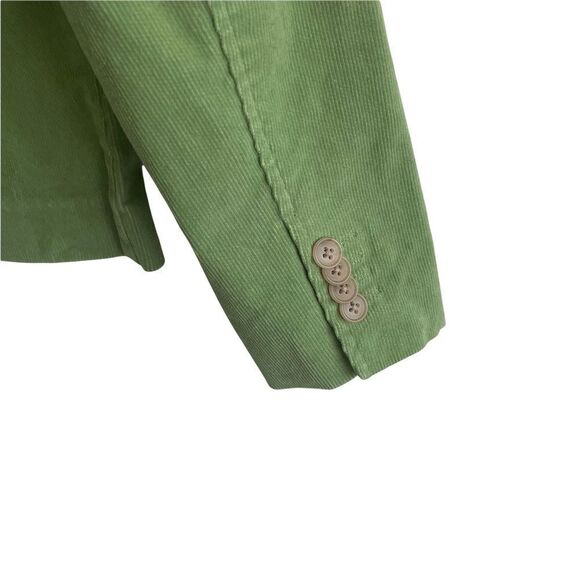 Lands’ END Green Button Front Corduroy Blazer Jacket With Pockets Green 4P - Picture 3 of 6